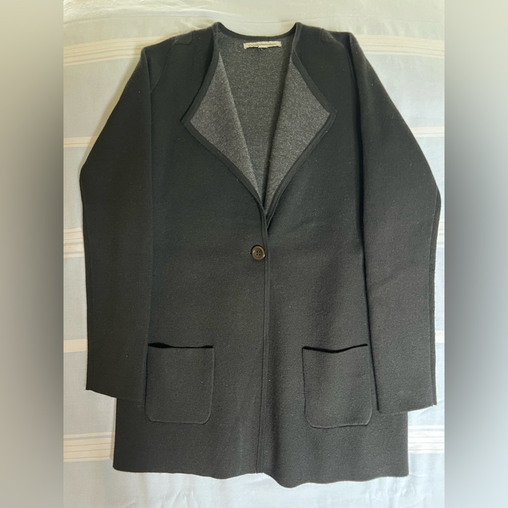 Catherine Malandrino Black Blazer with Gray Lining